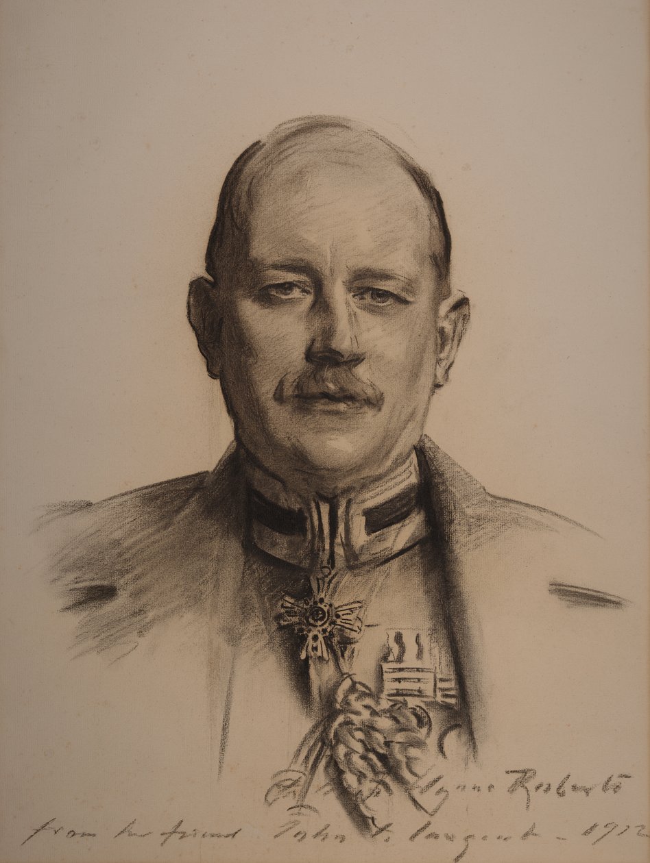 Teniente General Sir George Henry Fowke (dibujo al carboncillo) de John Singer Sargent
