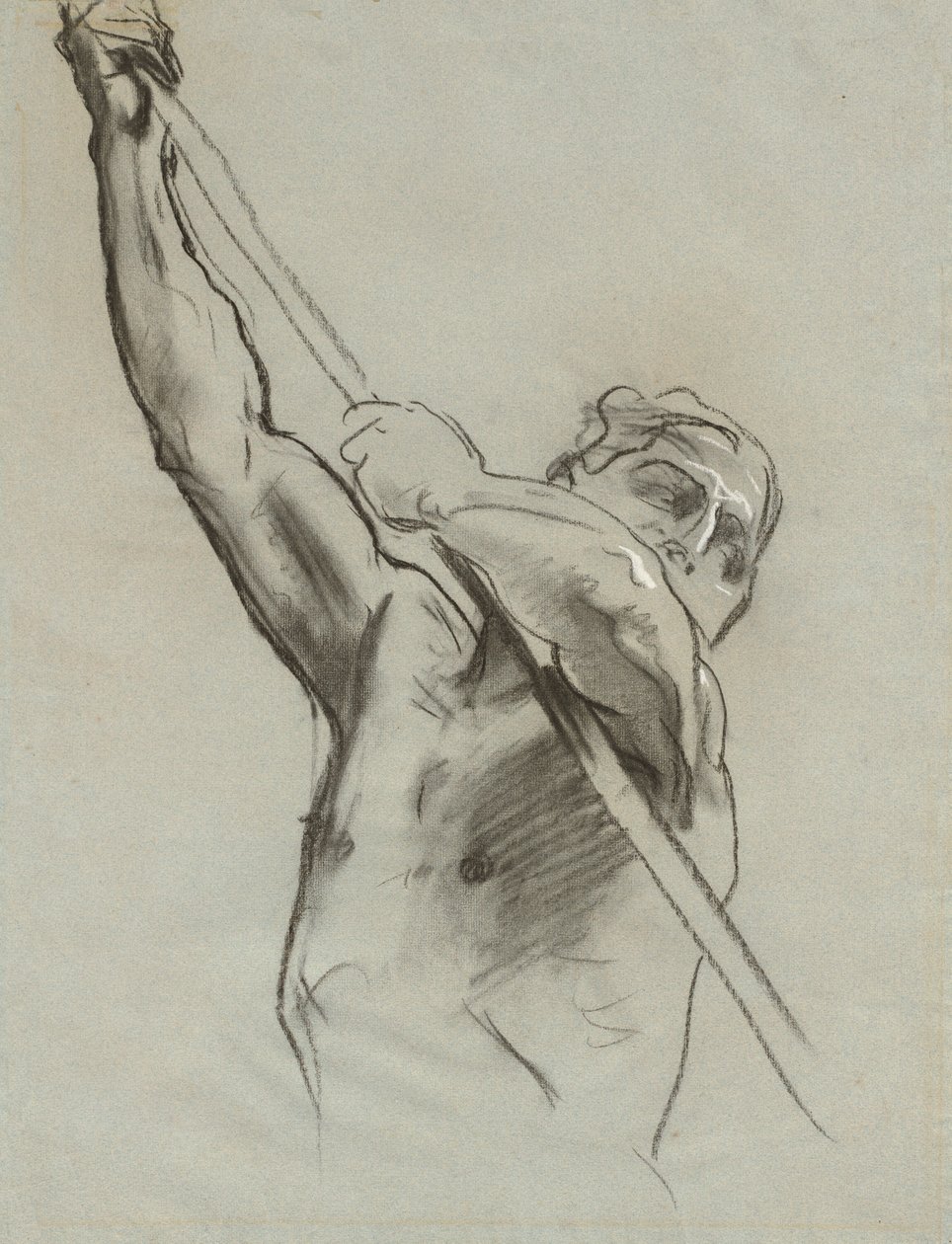 Torso masculino con poste de John Singer Sargent