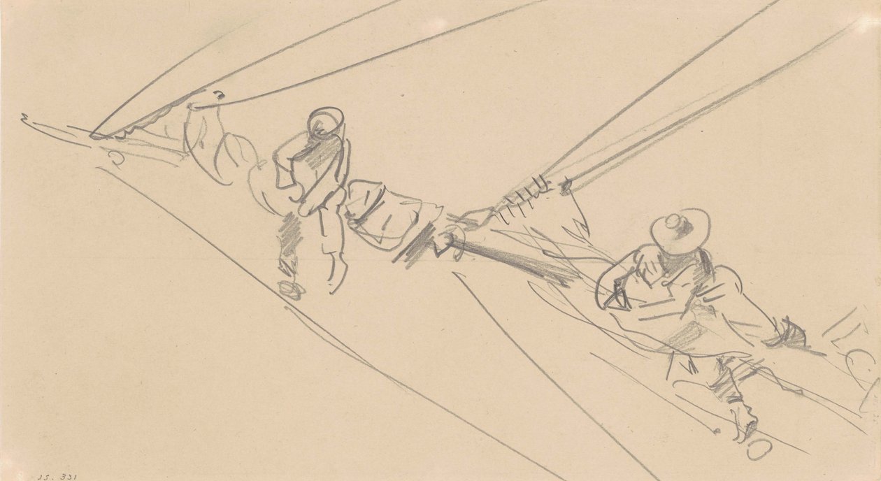 Hombres en un mástil, c.1876 de John Singer Sargent