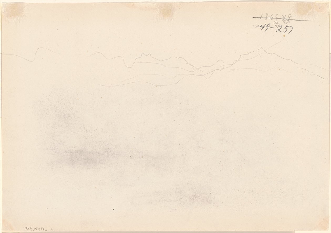 Montañas [verso], 1869 de John Singer Sargent