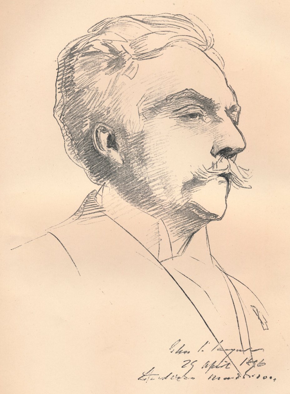 Retrato-boceto de M. Gabriel Fauré, c1889 de John Singer Sargent