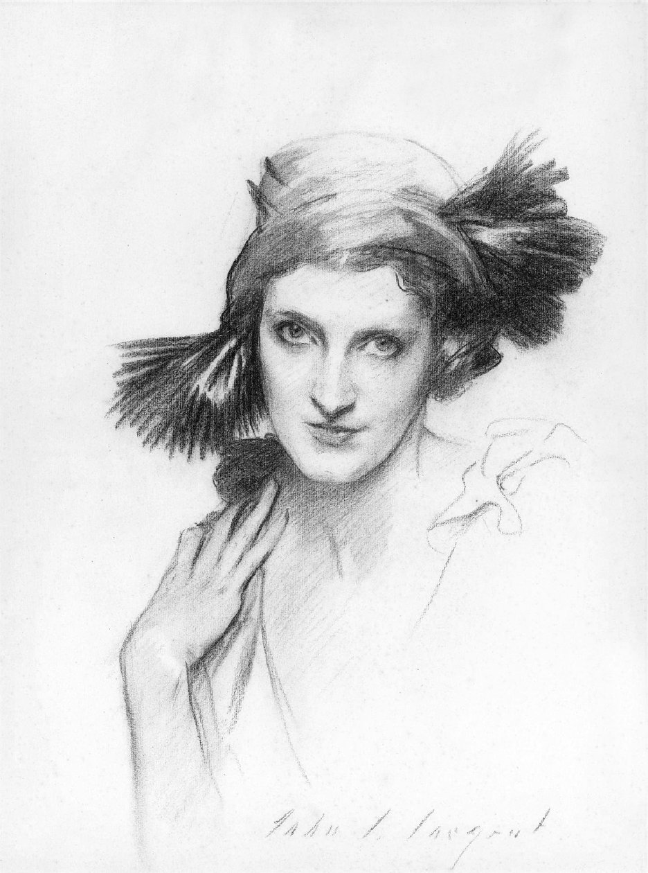 Retrato de la Sra. Reginald (Daisy) Fellowes (dibujo) de John Singer Sargent