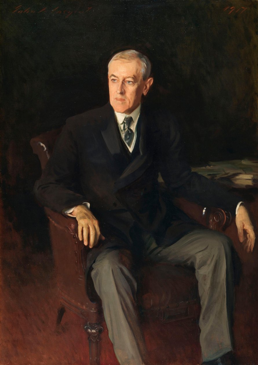 Retrato de Woodrow Wilson (1856-1924), presidente estadounidense de John Singer Sargent