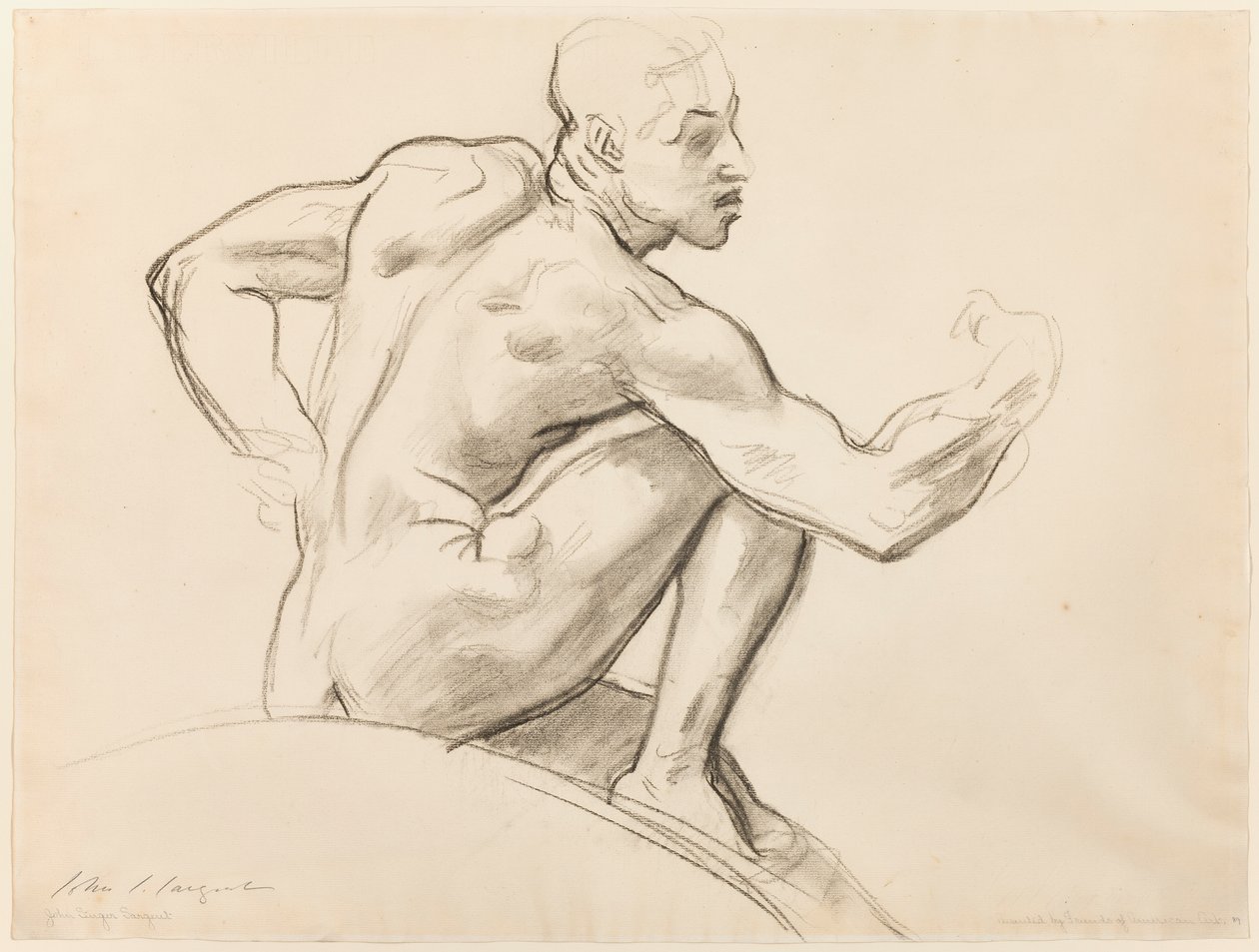 Desnudo masculino sentado de John Singer Sargent