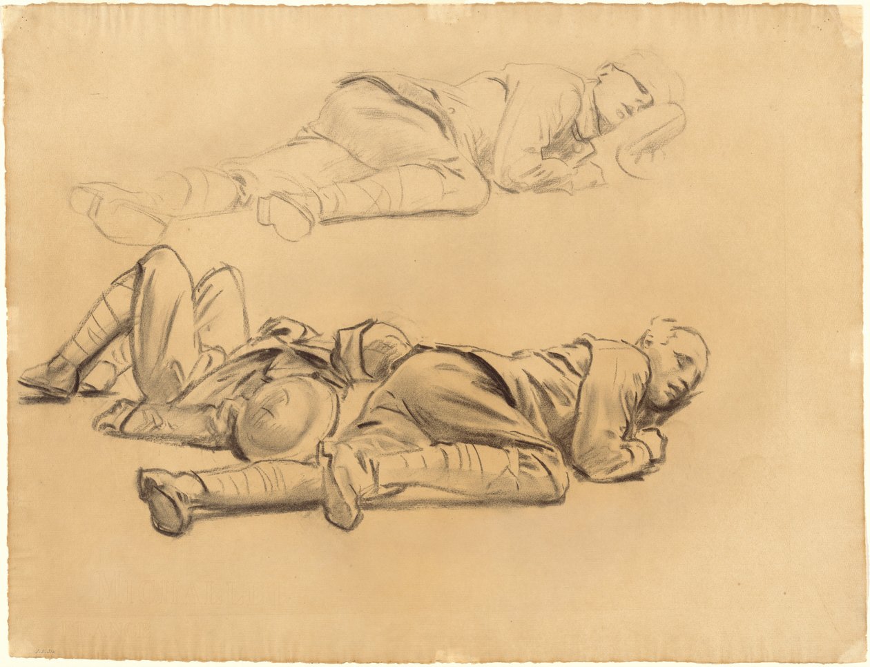 Estudios para Gassed, 1918-1919 de John Singer Sargent