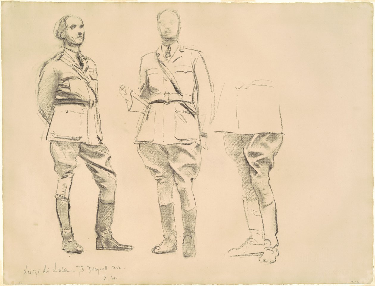 Estudios para "Oficiales Generales de la Primera Guerra Mundial" de John Singer Sargent