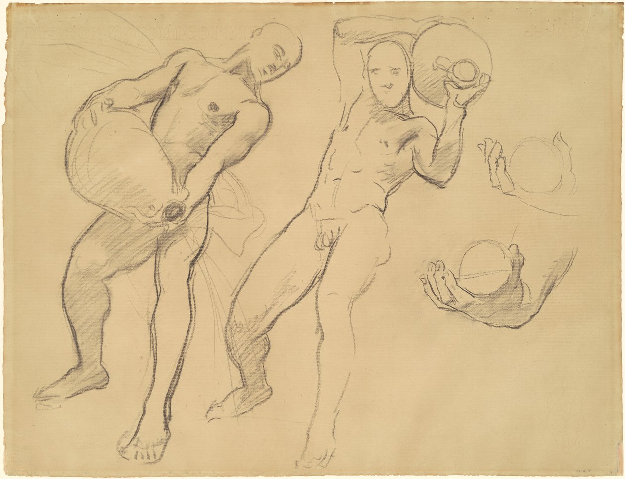 Estudios de Notus para "Los Vientos" de John Singer Sargent