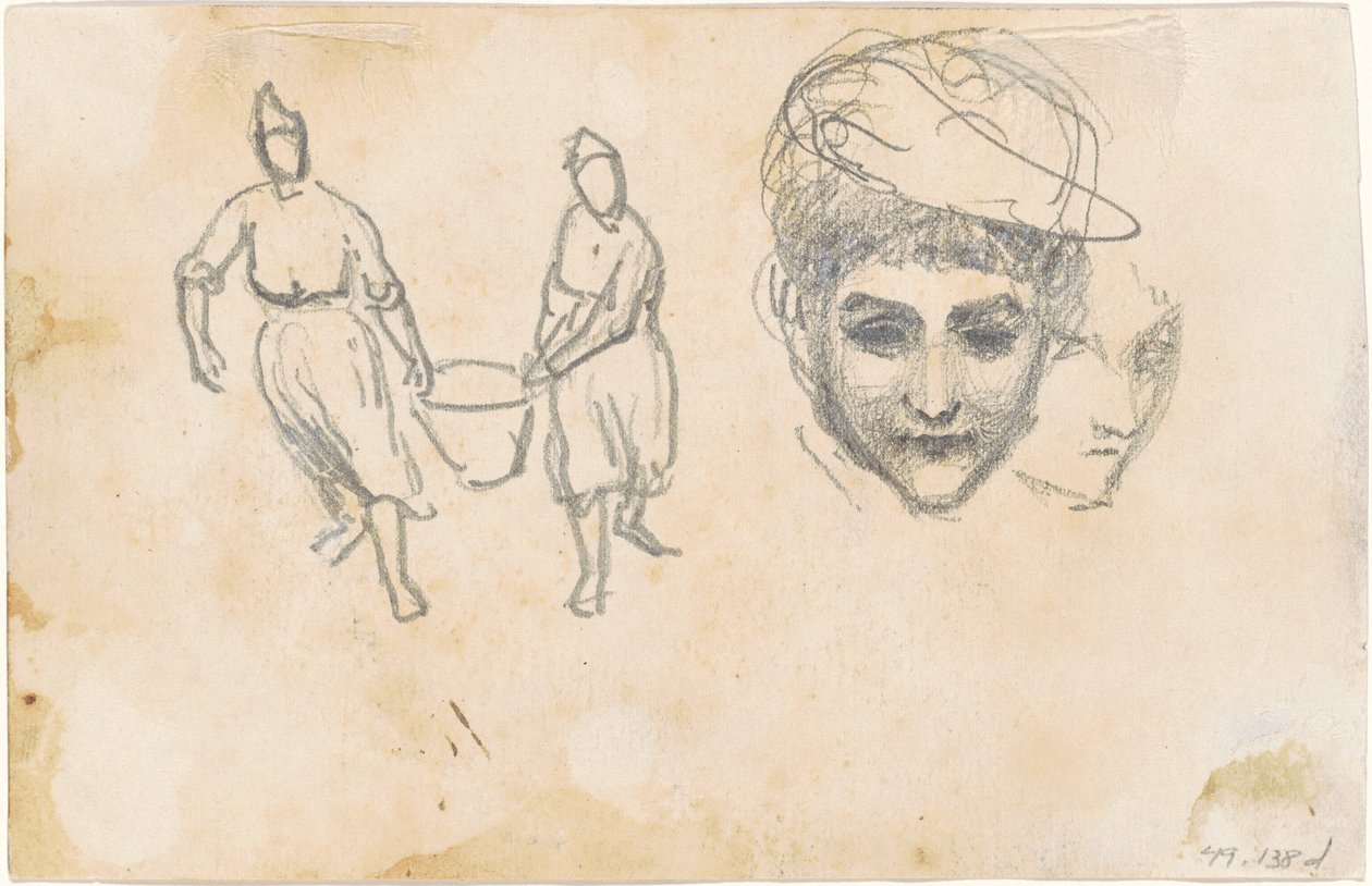 Estudios de Campesinos [verso] de John Singer Sargent