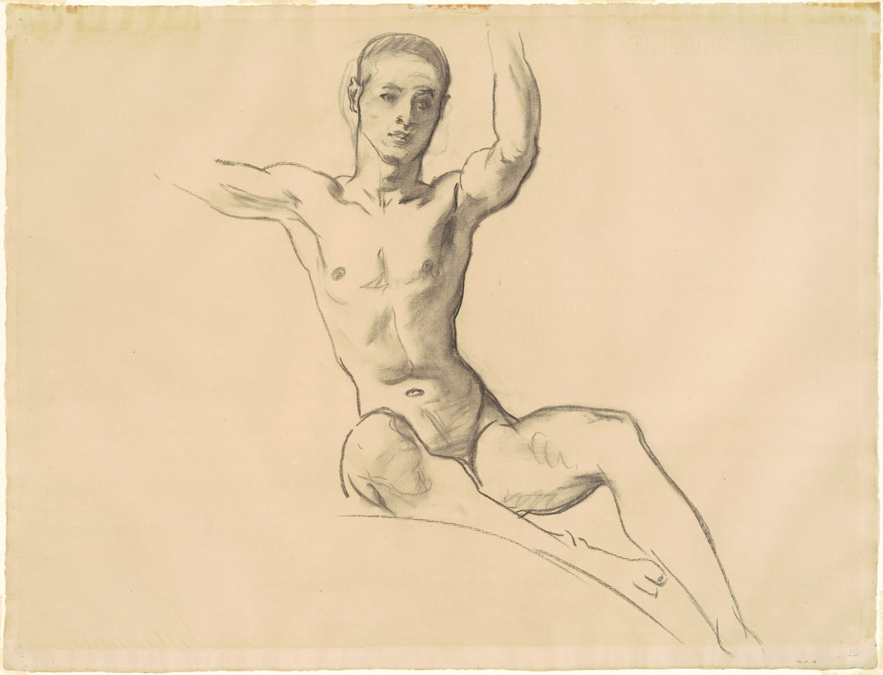 Estudio para figura sobre "Música" de John Singer Sargent