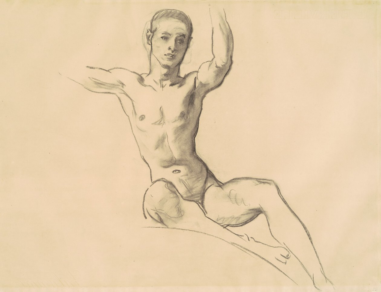 Estudio para Figura sobre Música, 1919-1920 de John Singer Sargent