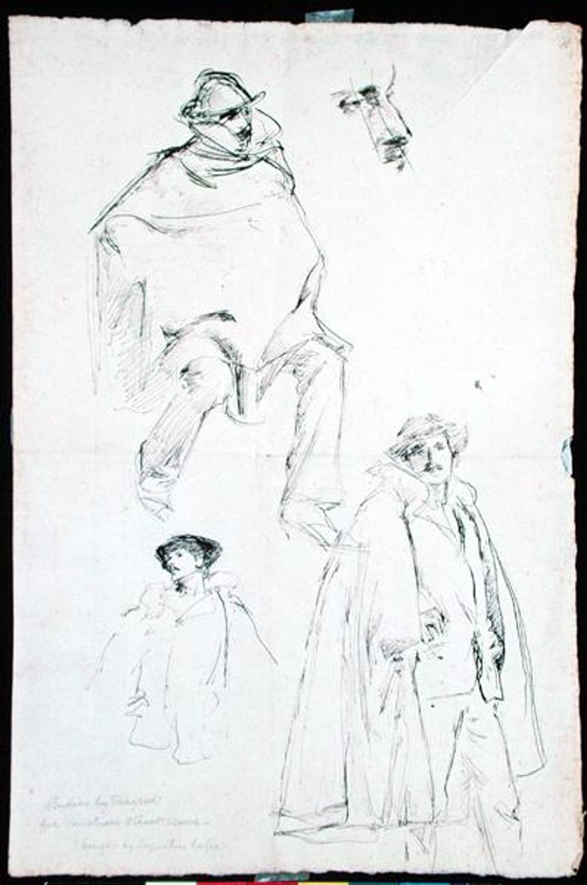Estudio para una escena de calle veneciana de John Singer Sargent