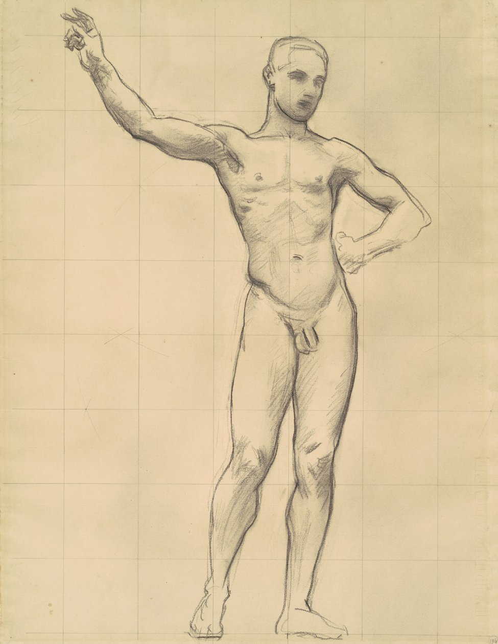Estudio de Apolo para Apolo y las musas, c. 1921 de John Singer Sargent