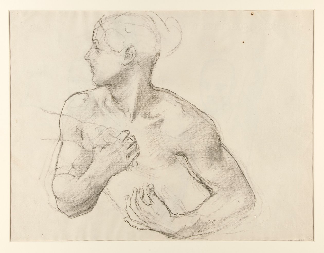 Estudio de Clitemnestra para Orestes Perseguido por las Furias, mural, Escalera, Museo de Bellas Artes de Boston de John Singer Sargent