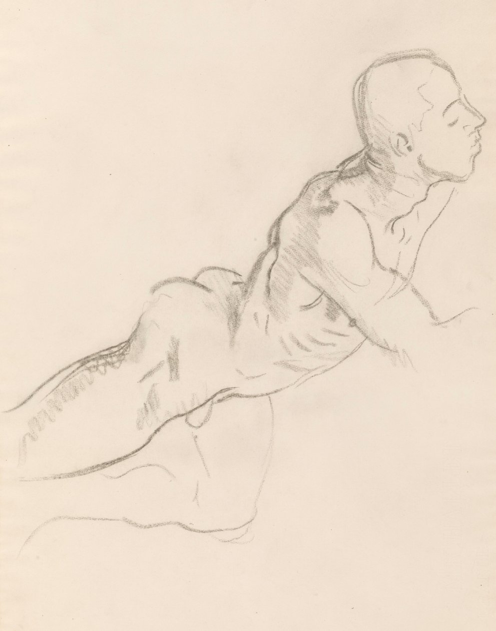 Estudio de Eros para Eros y Psique, decoración en relieve, Rotonda, Museo de Bellas Artes de Boston de John Singer Sargent