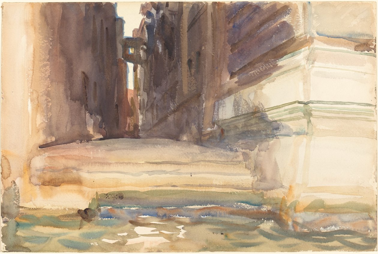 La Calle della Rosa con el Monte di Pietà, Venecia de John Singer Sargent