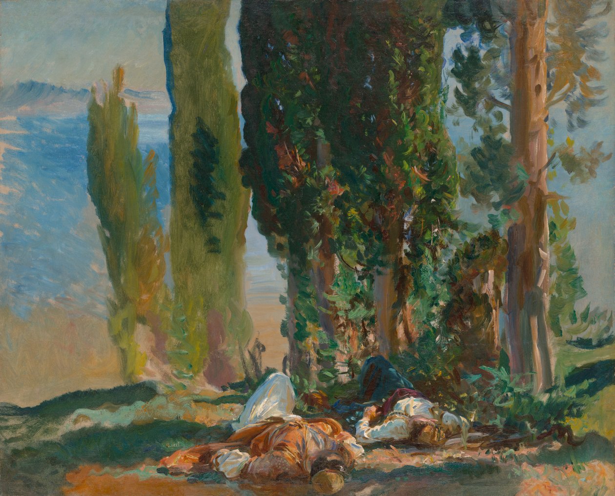Bajo los cipreses de Corfú de John Singer Sargent