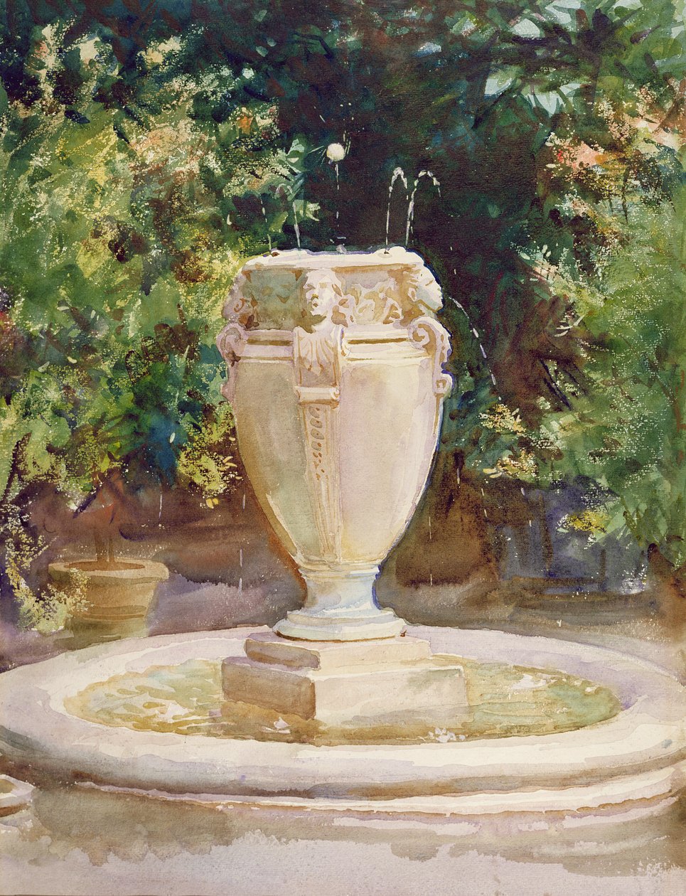 Fuente de Vaso, Pocantico de John Singer Sargent