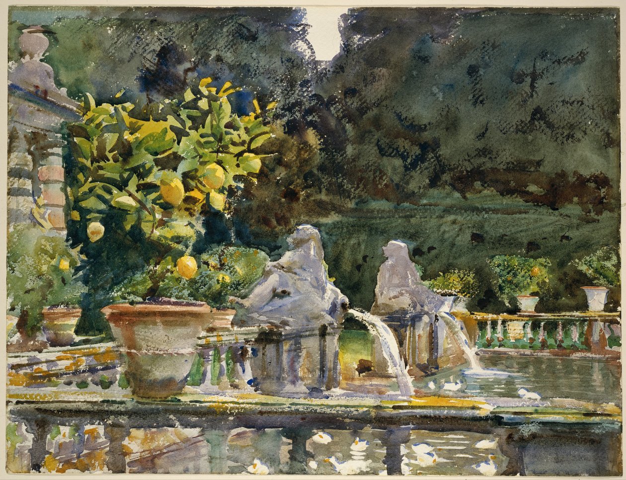 Villa di Marlia, Lucca: Una fuente de John Singer Sargent
