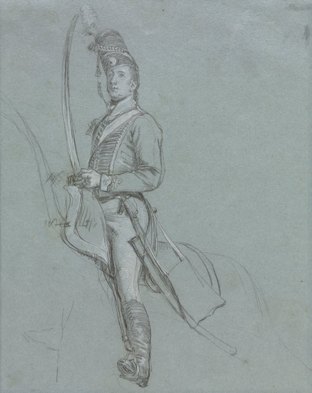Un oficial de húsares a caballo, 1812 de John Singleton Copley