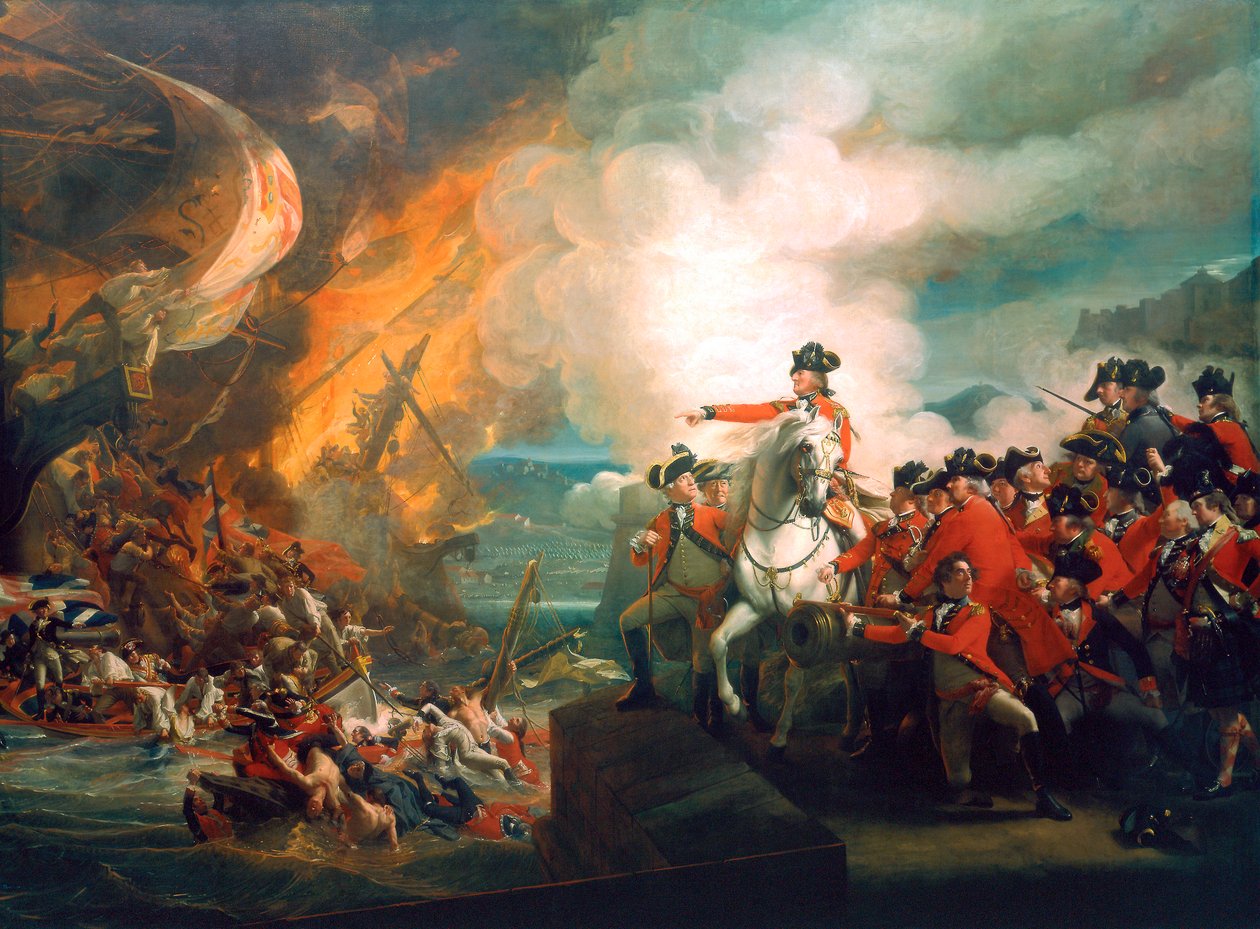 Derrota de las baterías flotantes en Gibraltar, 1782 de John Singleton Copley