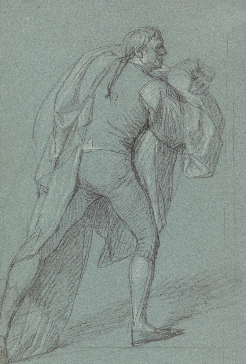 Estudio de figura para el cuadro de la Victoria de Lord Duncan: Estudio para marinero con bandera holandesa de John Singleton Copley