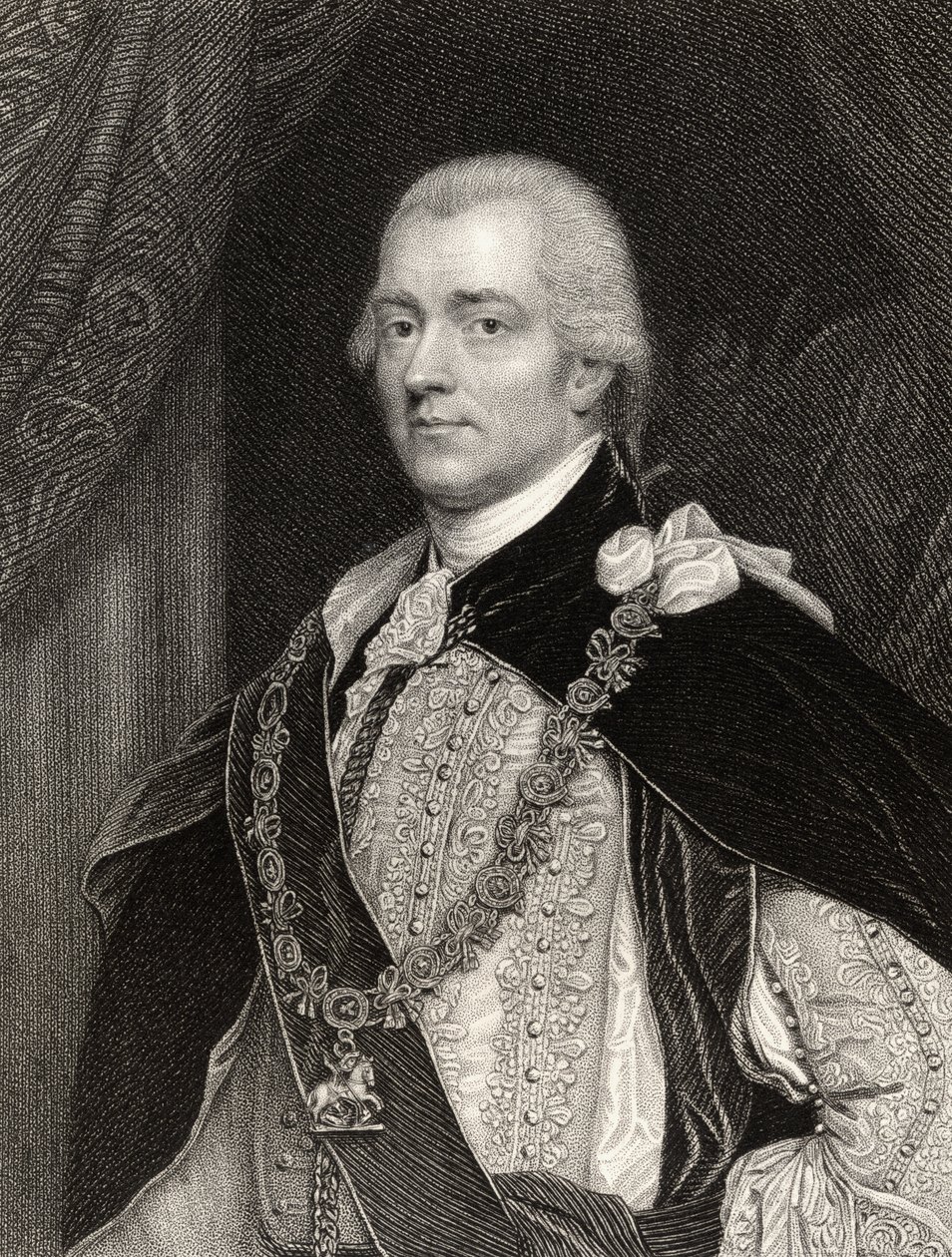 George John Spencer, 2º Conde Spencer, grabado por B. Holl, de 