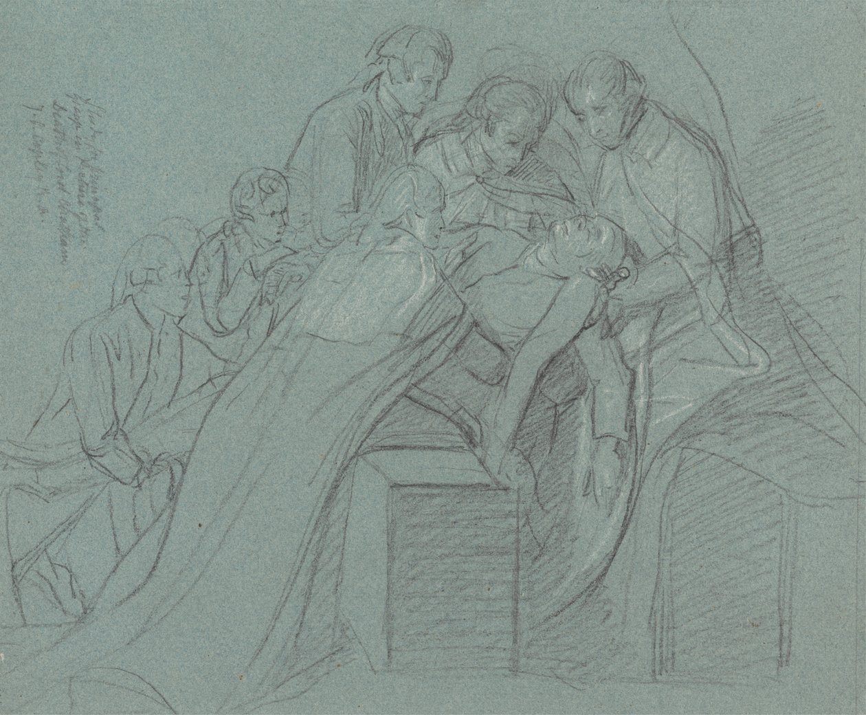Estudio para el Grupo Central en la "Muerte del Conde de Chatham" de John Singleton Copley