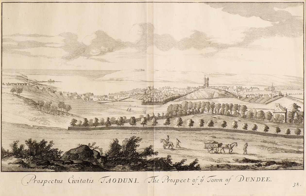 La perspectiva de la ciudad de Dundee de John Slezer