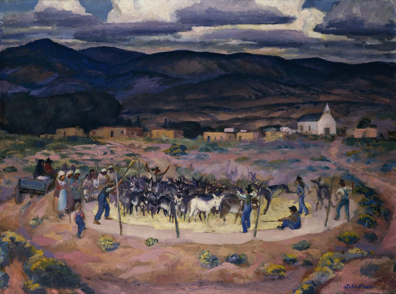 Trilla de burros de John French Sloan