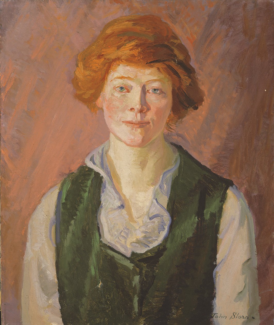 Chaleco verde (Jennie Doyle) 1914-15 (óleo sobre lienzo) de John French Sloan