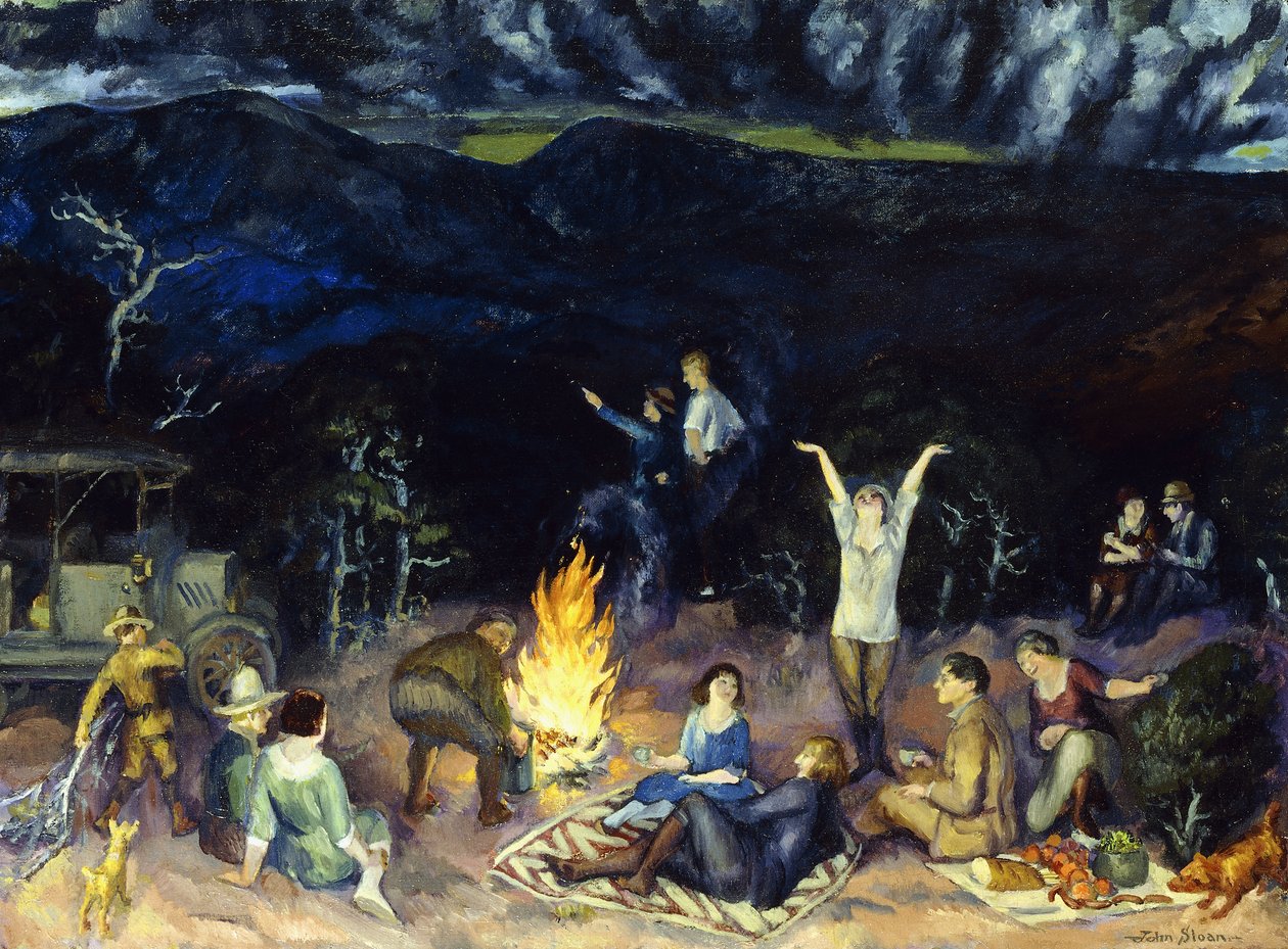 Picnic en la cresta de John French Sloan