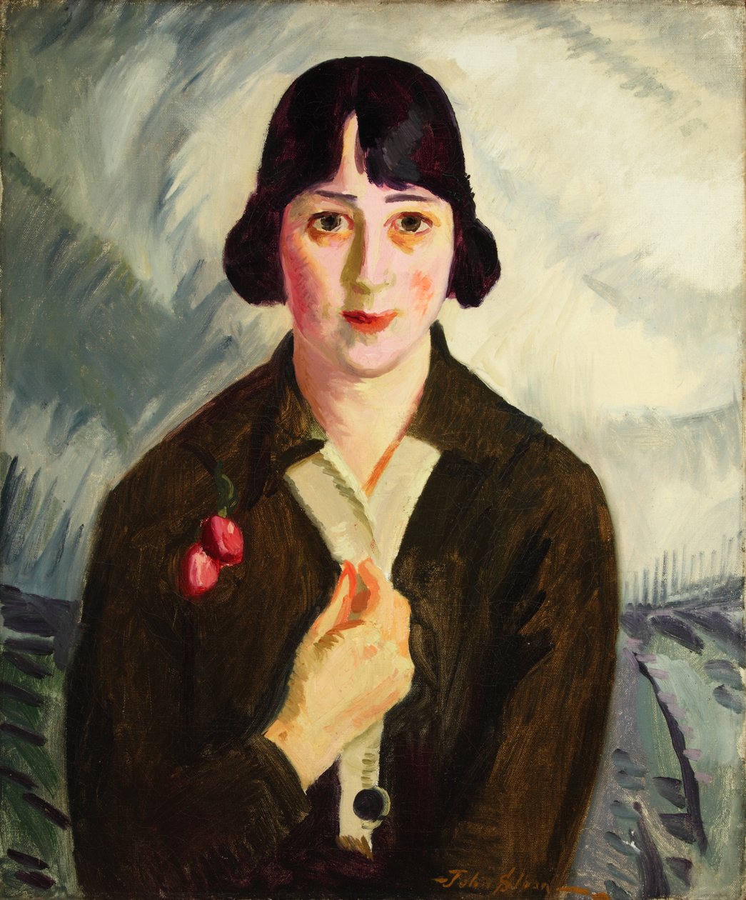 Quaker Nell (Helen M. Taylor) 1916 (Óleo sobre lienzo) de John Sloan