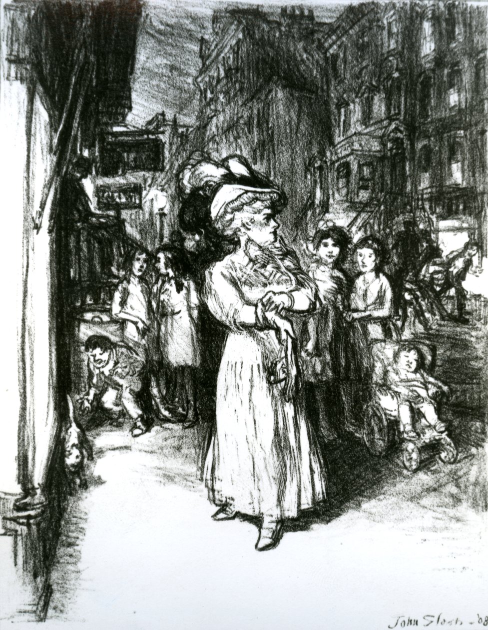 Sexta Avenida y Calle 30 de John French Sloan