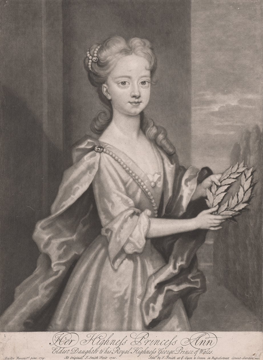 Su Alteza la Princesa Ana, Hija Mayor de Su Alteza Real Jorge Príncipe de Gales, 1720 de John Smith