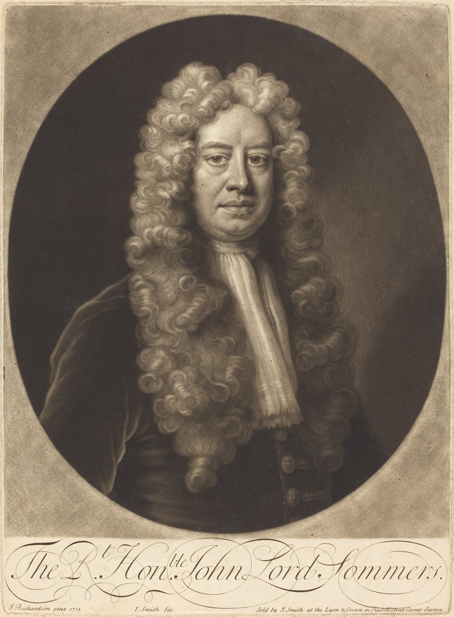 John Lord Sommers de John Smith after Jonathan Richardson, Sr.