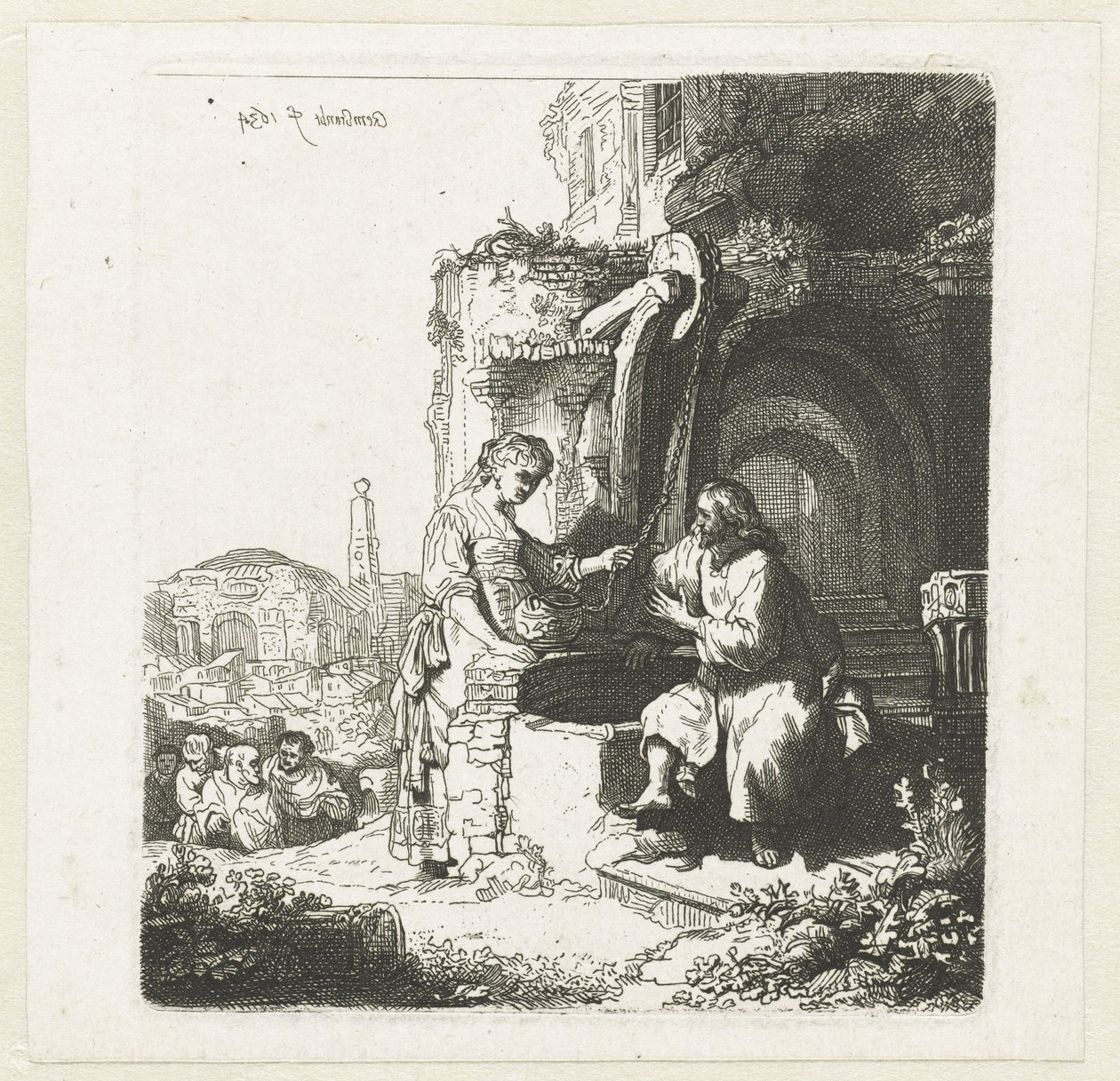 Cristo y la mujer de Samaria entre las ruinas de John Smith of Chichester