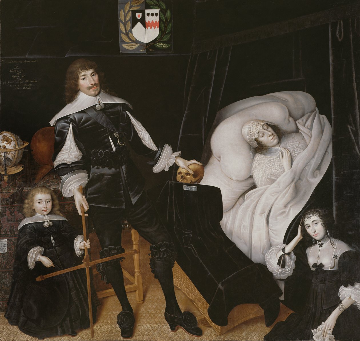 Sir Thomas Aston (1600-45) en el lecho de muerte de su esposa de John Souch