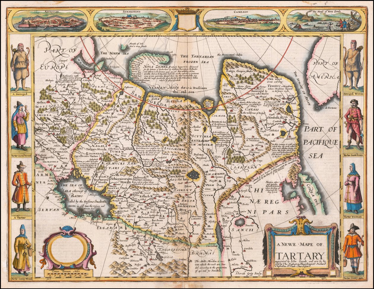 Mapa de Tartaria de 1626 por John Speed de John Speed