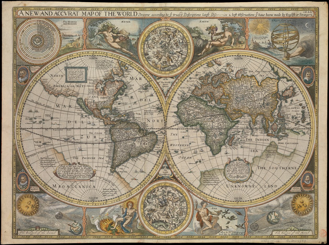 Un nuevo y preciso mapa del mundo de John Speed