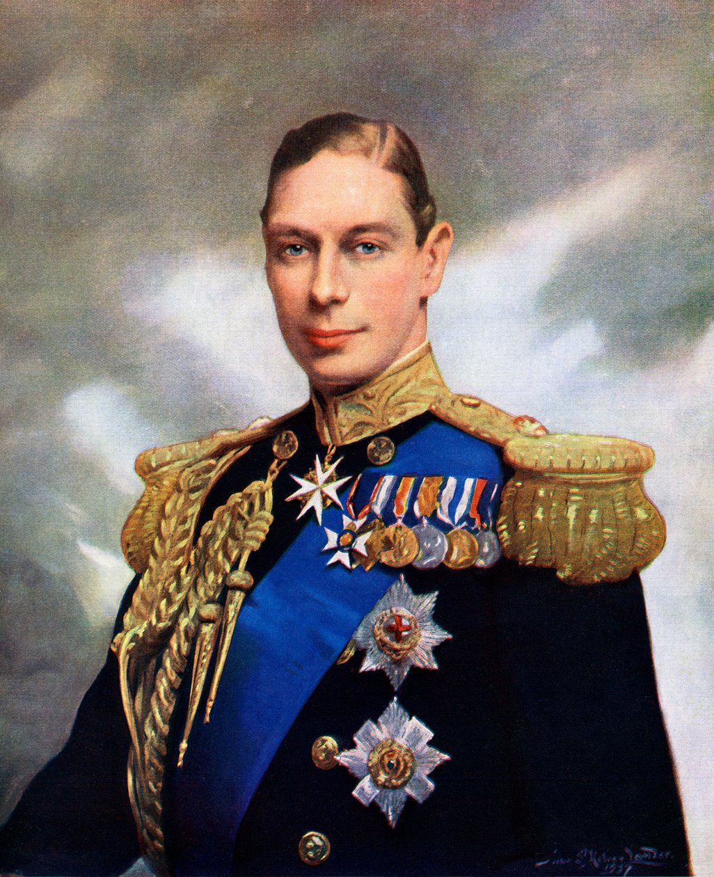 Retrato de Coronación del Rey Jorge VI en 1937 de John St. Helier Lander