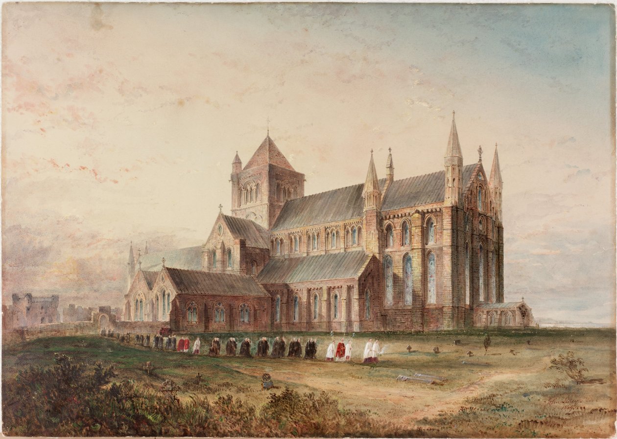 Priorato de Tynemouth, exterior, restauración conjetural de John Storey