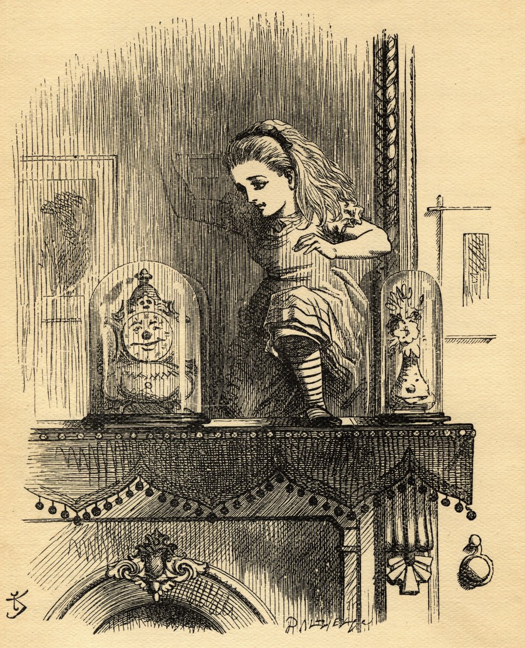 Alicia en la casa del espejo, ilustración de 