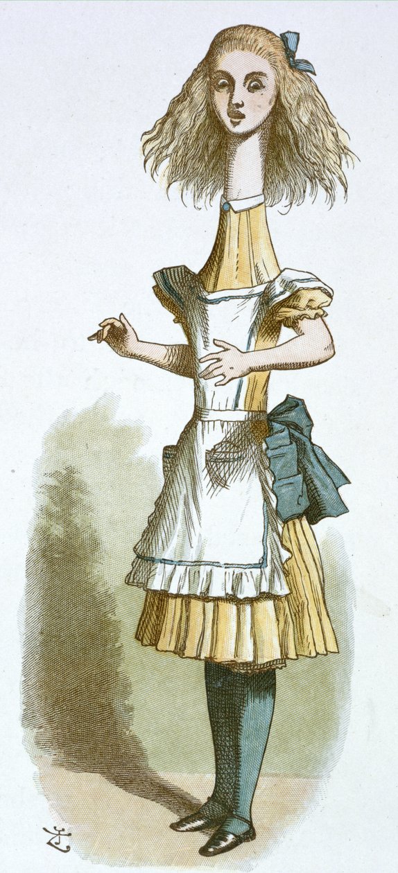 Alicia con cuello largo de John Tenniel