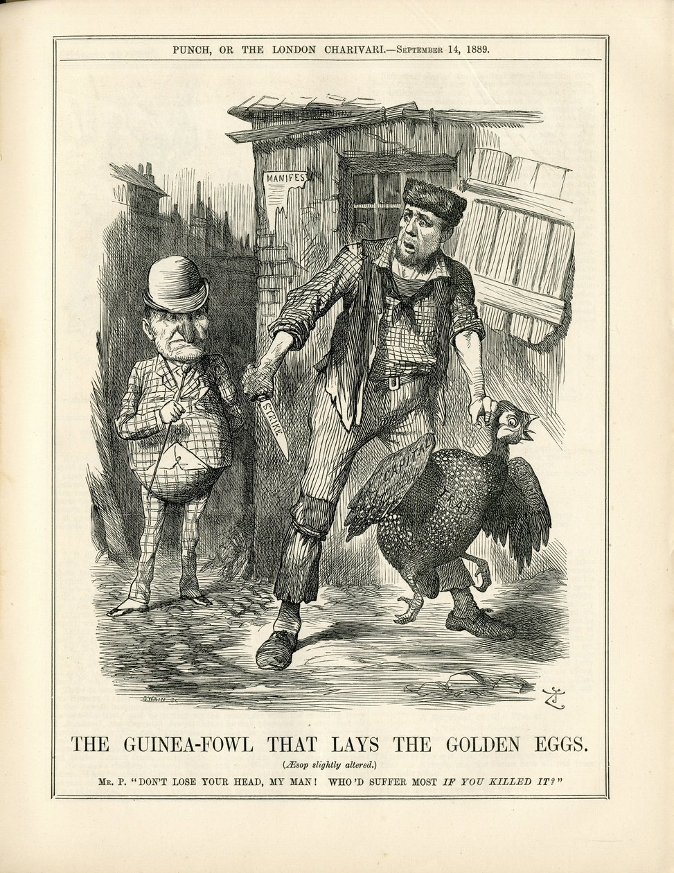 Ilustración de John Tenniel (1820-1914) en Punch de John Tenniel