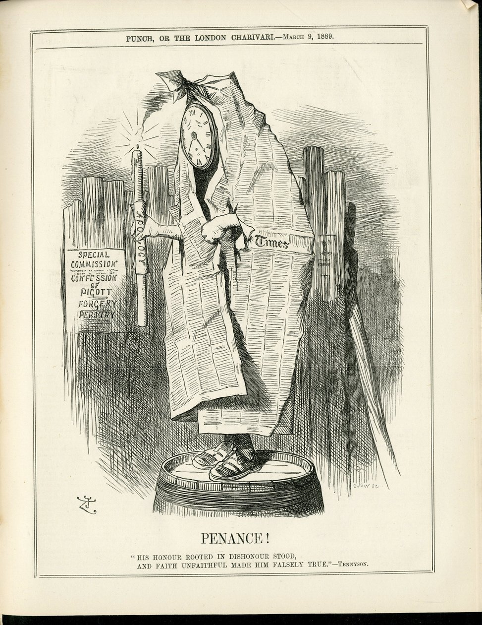 Ilustración de John Tenniel (1820-1914) en Punch de John Tenniel