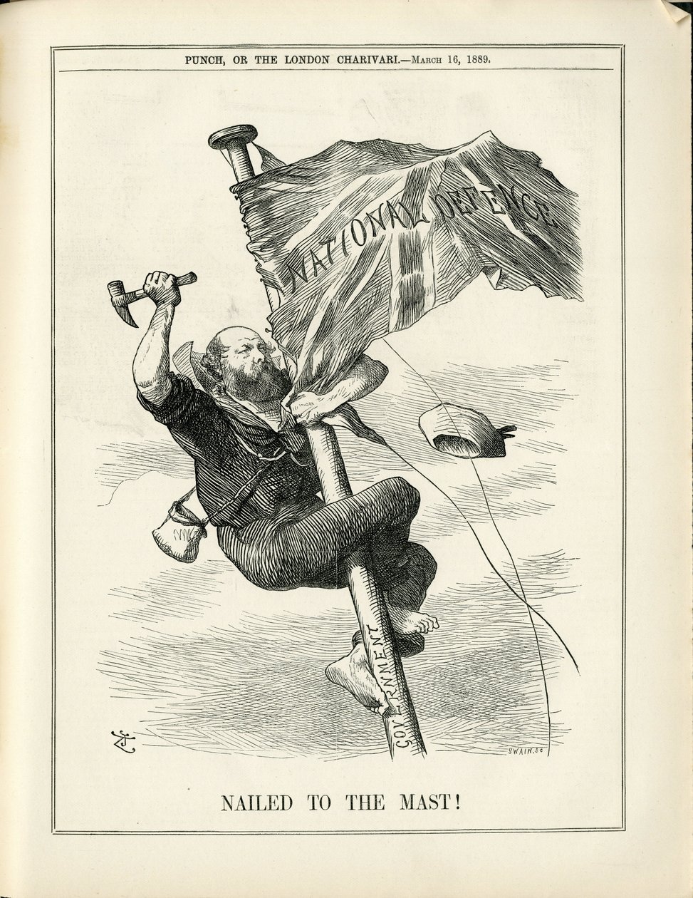 Ilustración de John Tenniel (1820-1914) en Punch de John Tenniel