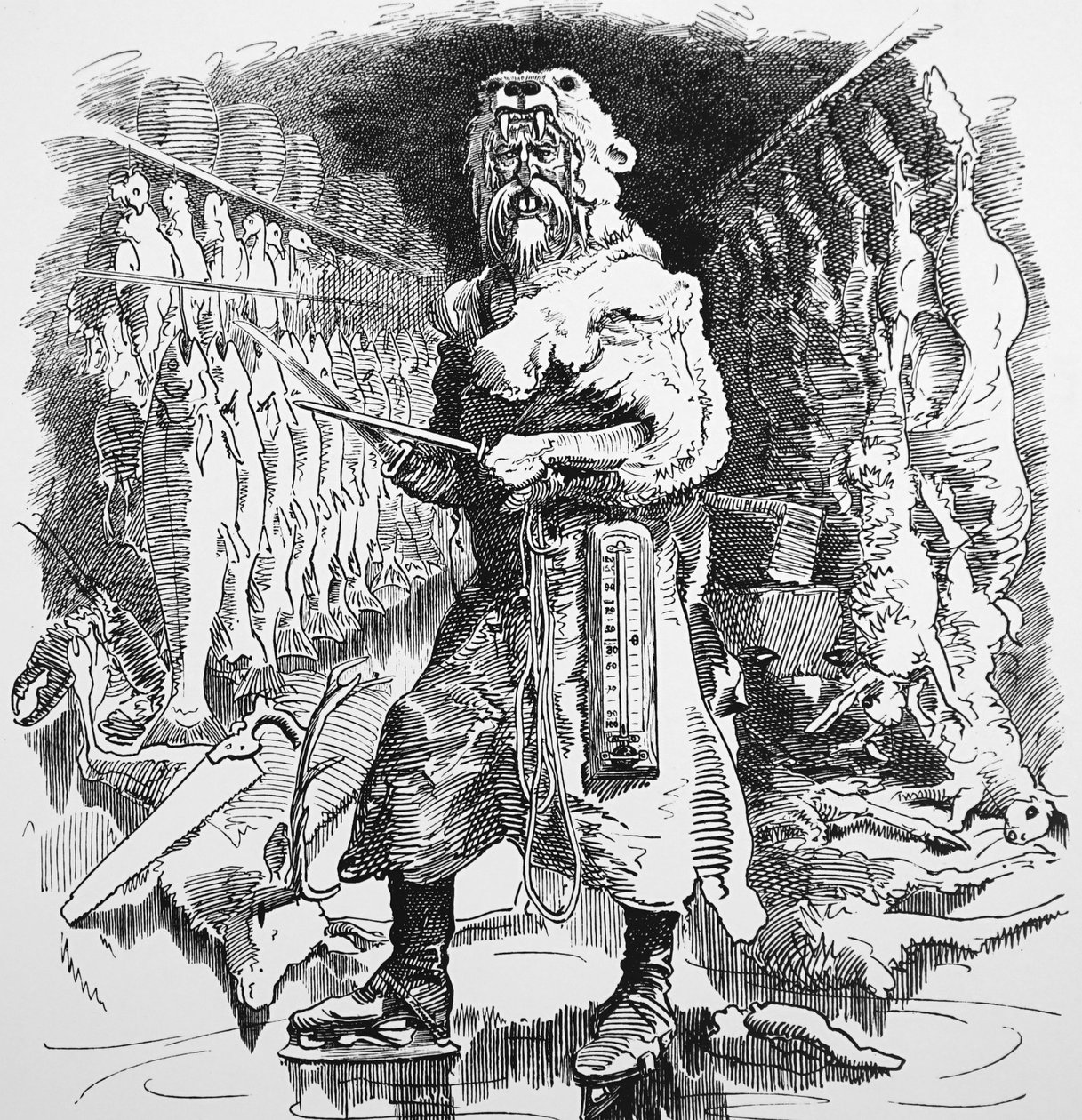 La visión de Mr. Punch sobre la futura importancia de la refrigeración de John Tenniel