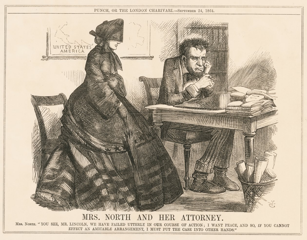 La señora North y su abogado de John Tenniel
