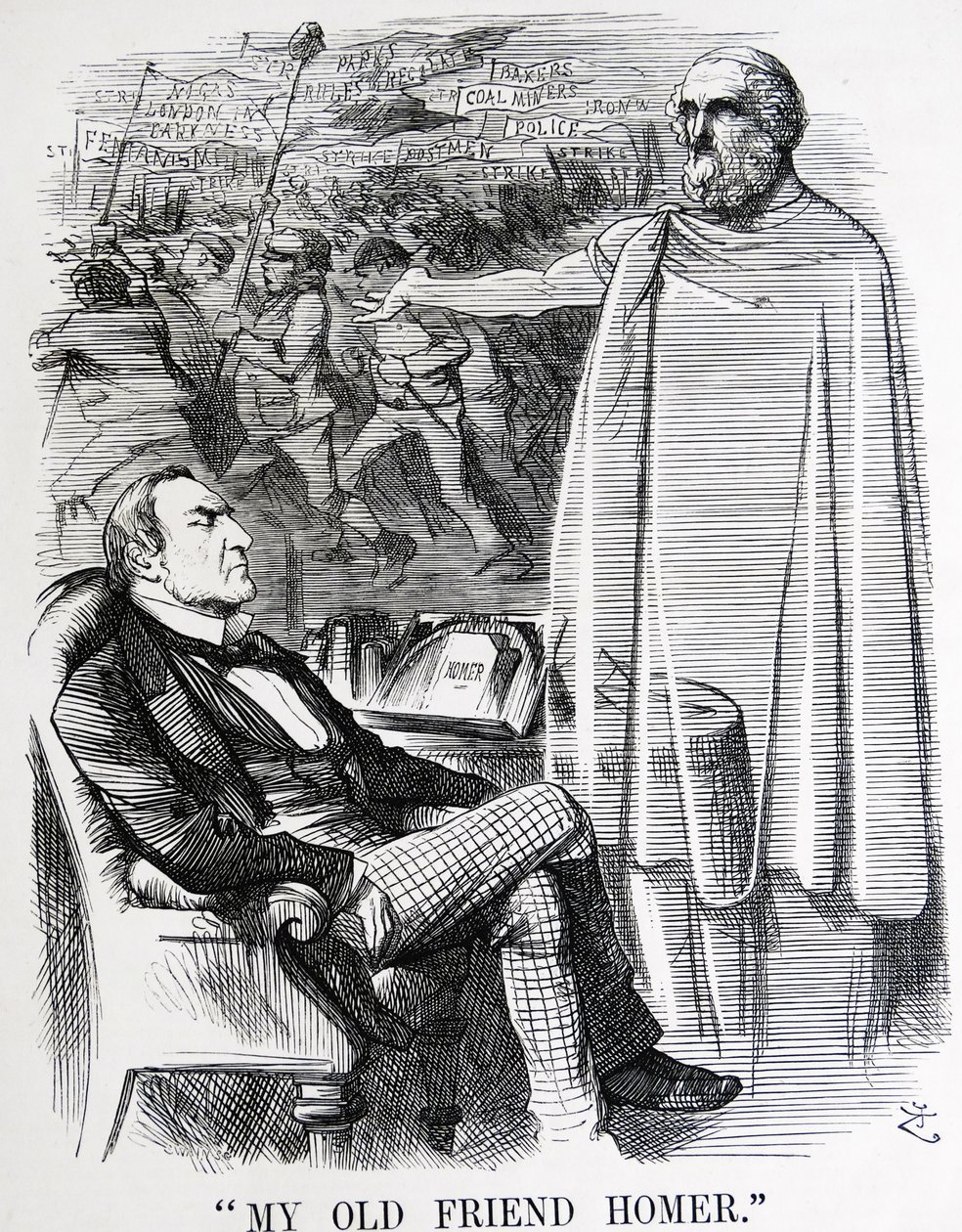 Sátira política que representa a William Ewart Gladstone y su 