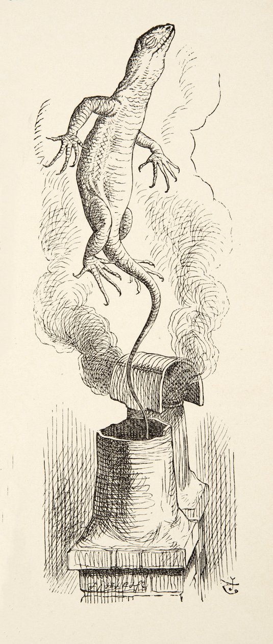 ¡Ahí va Bill!, de Las aventuras de Alicia en el país de las maravillas de Lewis Carroll (1832 - 98), pub. 1891 de John Tenniel